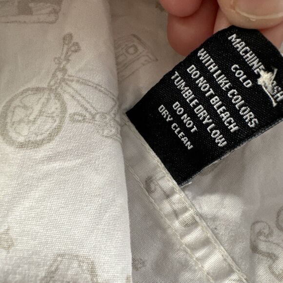 No Hype Button Up Short Sleeve 80s Theme Shirt‎ Men’s XL - FAINT STAINS - Picture 9 of 9